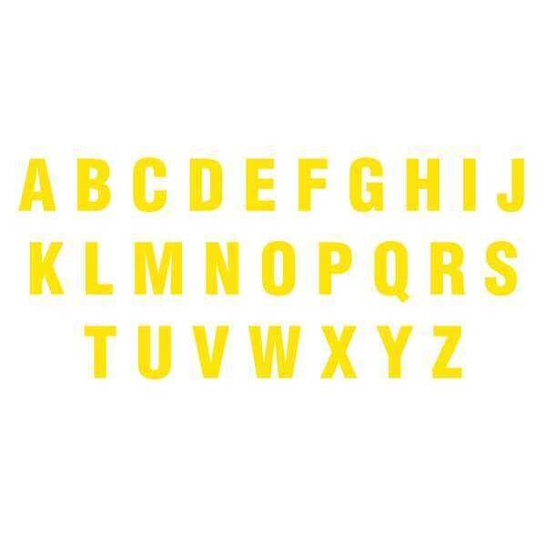 Magna Visual Die Cut Letter Magnet, Yellow, 1-1/2, PK108 - DCA-152