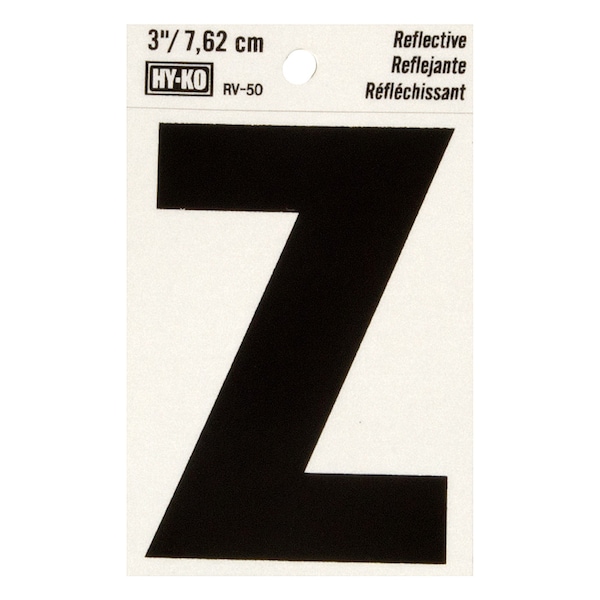 Hy-Ko 3In Reflective Letter Z, 10PK - B00476