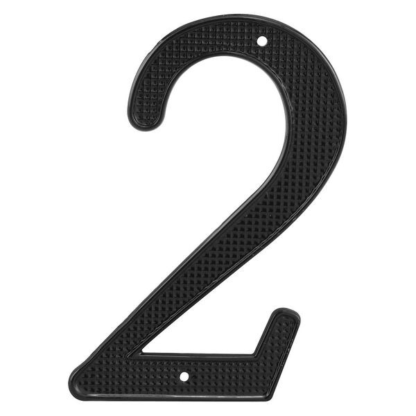 Primeline Tools 4 in. House Number 2, Diecast, Black Finish (5 Pack) - MP4112-5