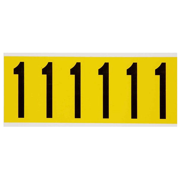 Brady Number Label, 1, 1-1/2 in. W x 3-1/2 in. H - 3450-1