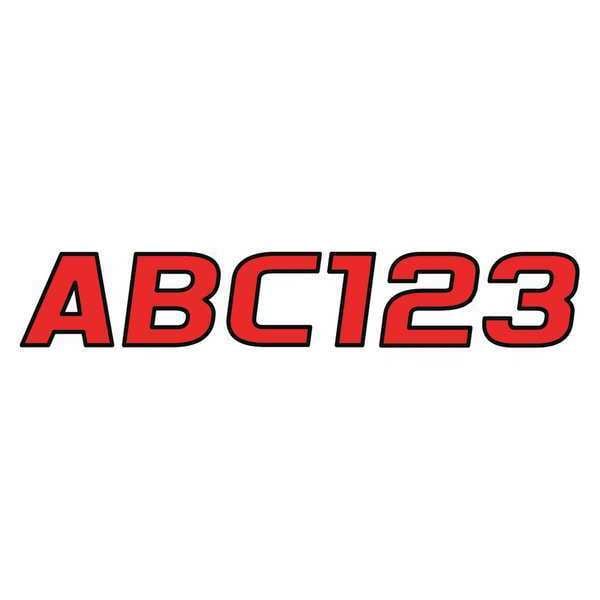 Hardline Products Number and Letter Combo Kit, Red, 3 in.H - GREBLK700