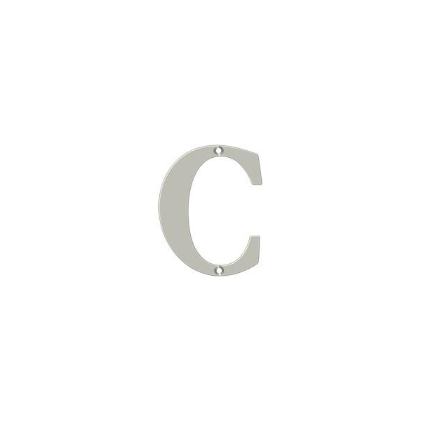 Deltana Residential Letter C Satin Nickel 4" - RL4C-15