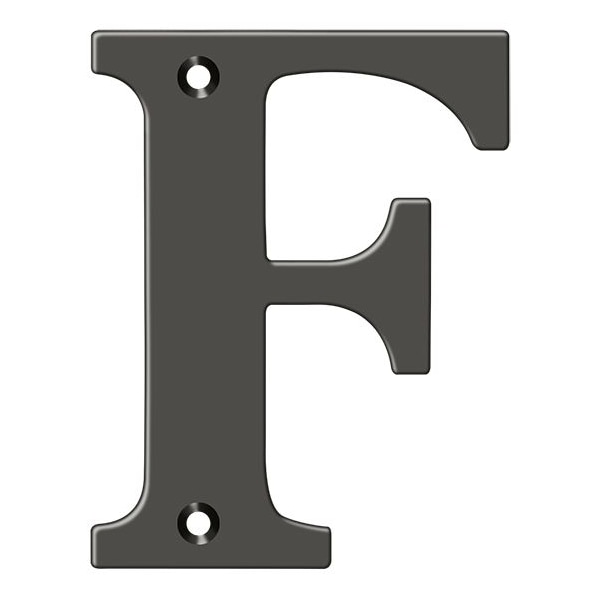 Deltana Residential Letter F Oil Rubbed Bronze 4" - RL4F-10B