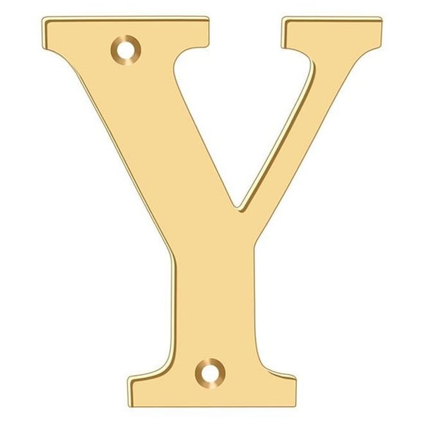 Deltana Residential Letter Y Lifetime Brass 4" - RL4Y-CR003