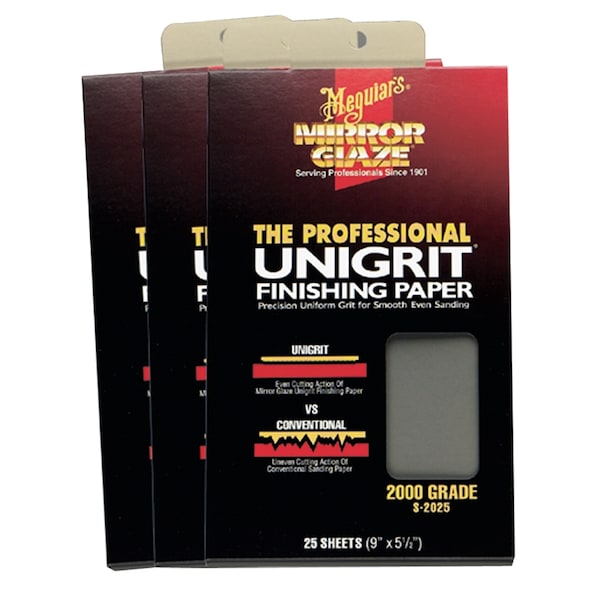 Meguiars Automotive Meguiar's Unigrit Finishing Paper, 2000 Grade - S2025