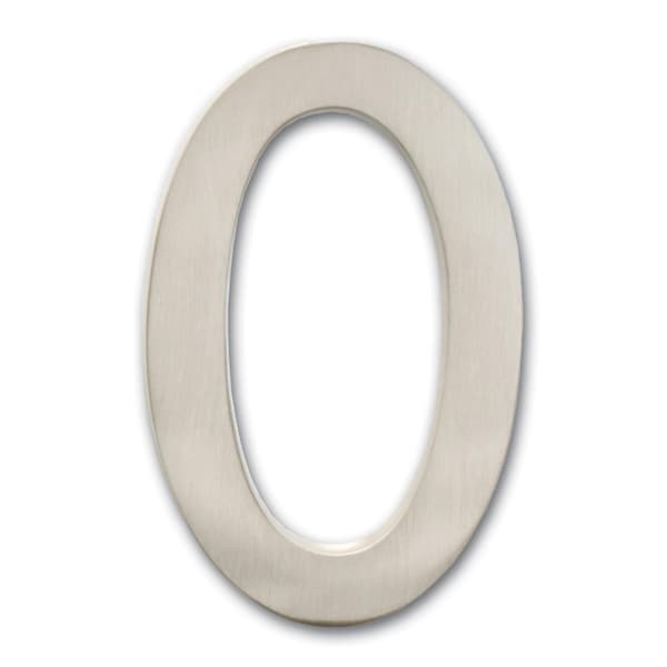 Architectural Mailboxes Brass 5 inch Floating House Number Satin Nickel 0 - 3585SN-0