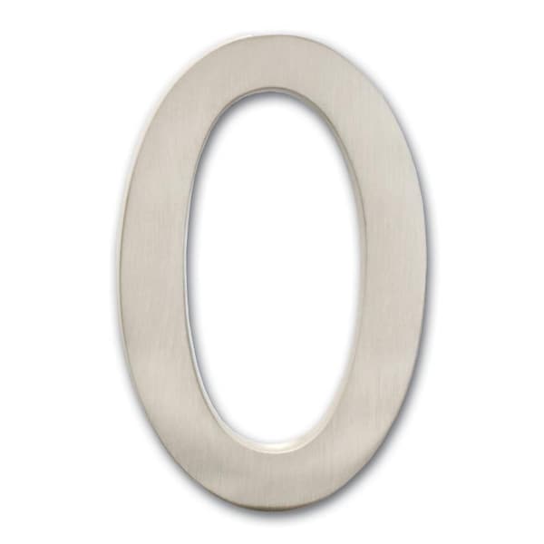 Architectural Mailboxes Brass 5 inch Floating House Number Satin Nickel 0 - 3585SN-0