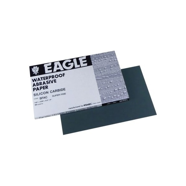 Eagle Abrasives Waterproof 1/2 Sheets -P1500, 50PK - 131-1500