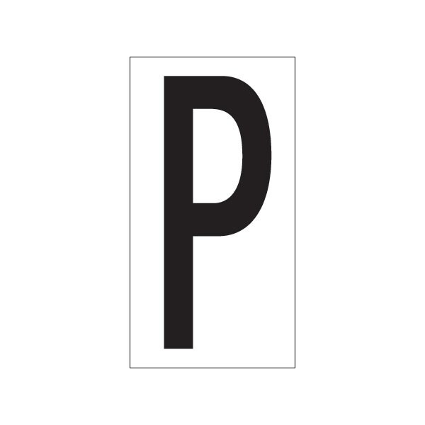 Bsc Preferred 3-1/2'' ''P'' Vinyl Warehouse Letter Labels, 50PK - BUY00021740