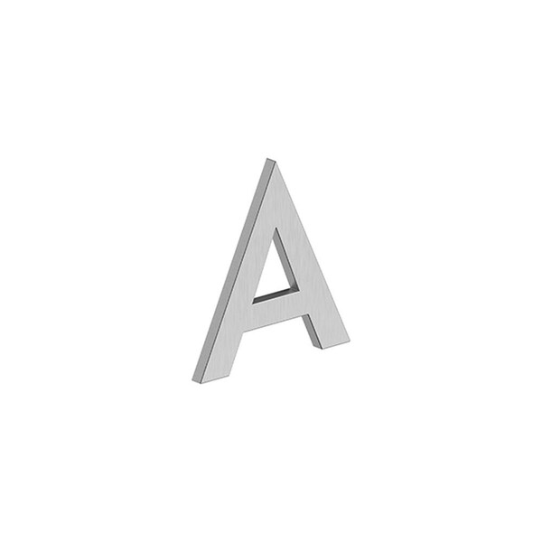 Deltana 4 Stainless Steel House Letter A with Risers Satin Stainless Steel Finish - RNBAU32D