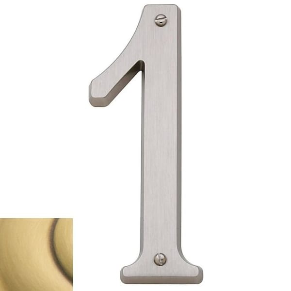 Baldwin Estate Satin Brass with Brown House Numbers - 90671.060.CD
