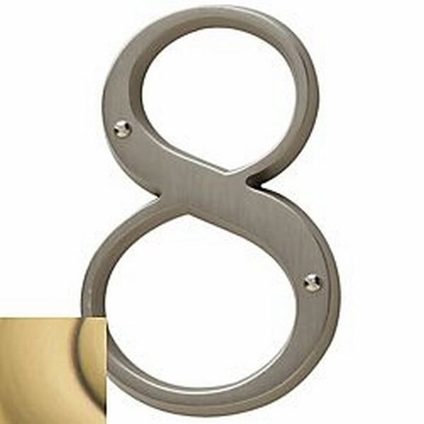 Baldwin Estate Satin Brass with Brown House Numbers - 90678.060.CD