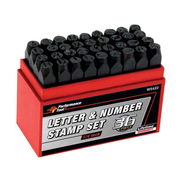 Performance Tool 0.25 in. Performance Tool Letter & Number Stamp Set6, 3PK - 2797256