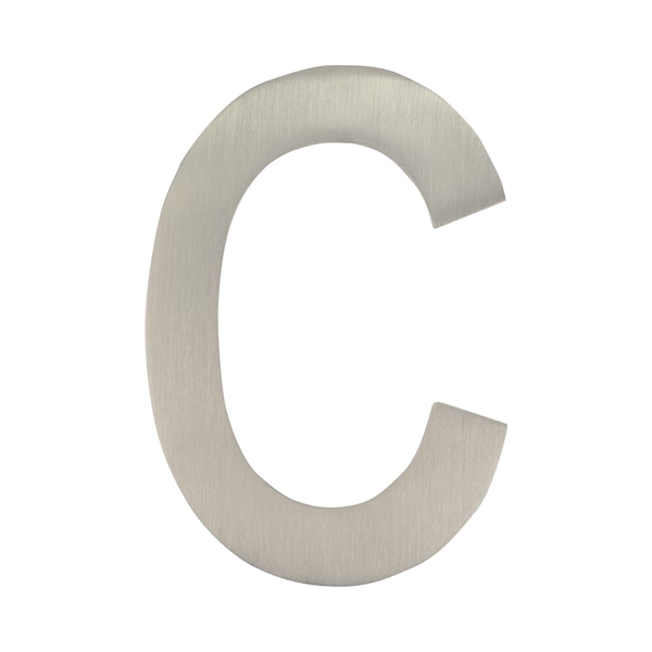 Architectural Mailboxes Brass 4 inch Floating House Letter Satin Nickel C - 3582SN-C