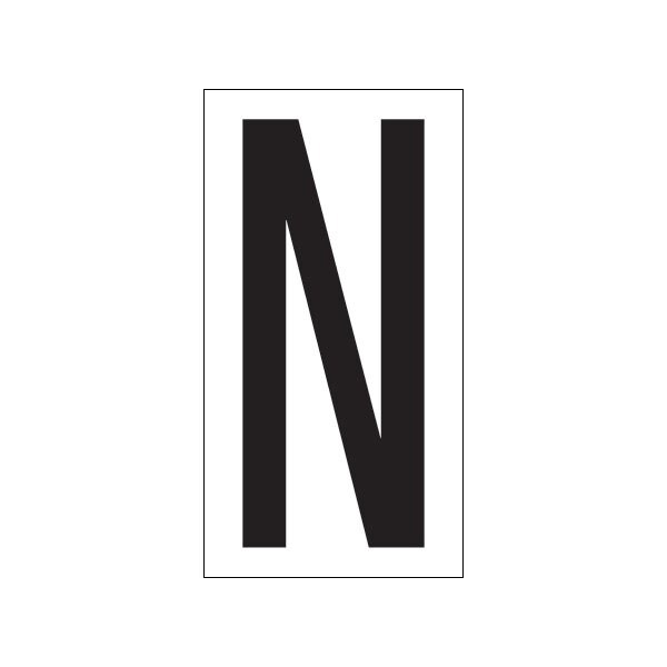 Bsc Preferred 3-1/2'' ''N'' Vinyl Warehouse Letter Labels, 50PK - BUY00021738