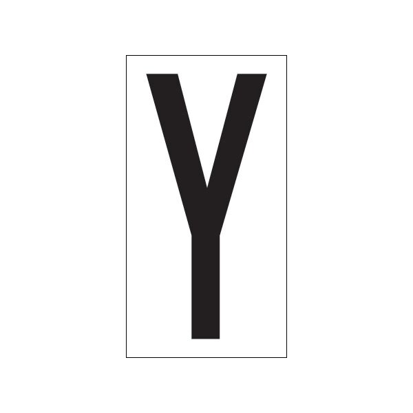 Bsc Preferred 3-1/2'' ''Y'' Vinyl Warehouse Letter Labels, 50PK - BUY00021749