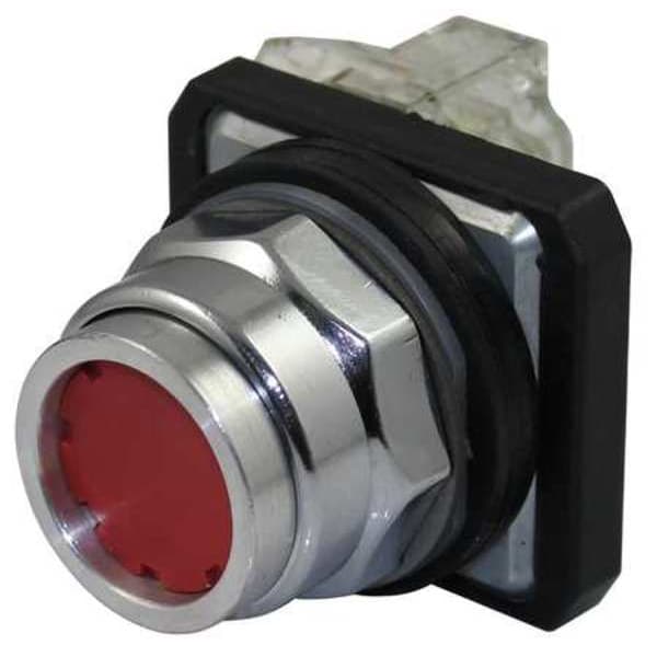 Botón de tipo pulsador no iluminado Dayton, 30 mm, 1NA/1NC, Rojo - 30G444