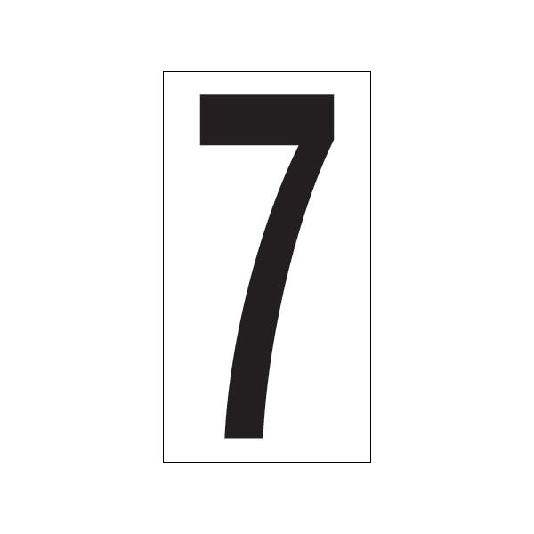 Bsc Preferred 3-1/2'' ''7'' Vinyl Warehouse Number Labels, 50PK - BUY00021758