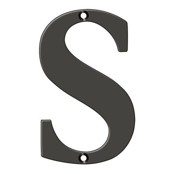 Deltana Residential Letter S Oil Rubbed Bronze 4" - RL4S-10B