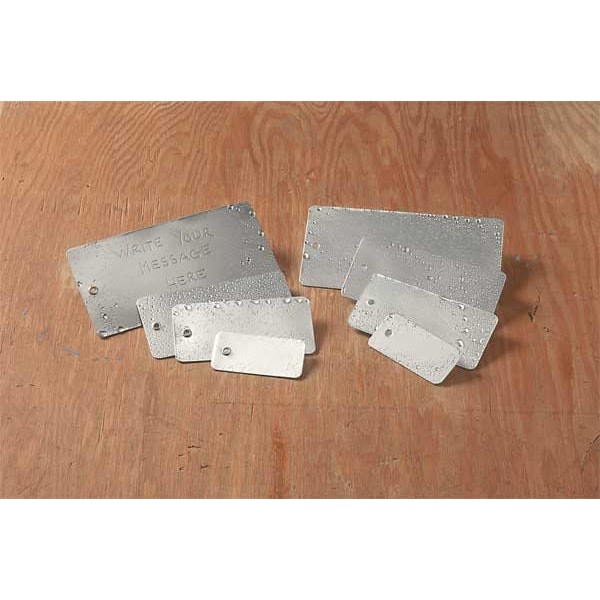 See All Industries Blank Tag, 3-1/8 x 6-1/4 In, Silver, PK25 - TUF-G84
