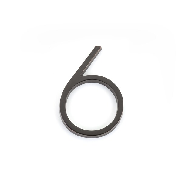 Emtek 7in Modern # 6 House Number Oil Rubbed Bronze Finish - 2836US10B