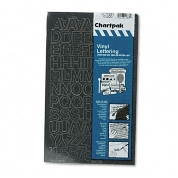 Chartpak -Pickett Press-On Vinyl Self Adhesive Letters & Numbers, Black - 2 in. High - CH33454