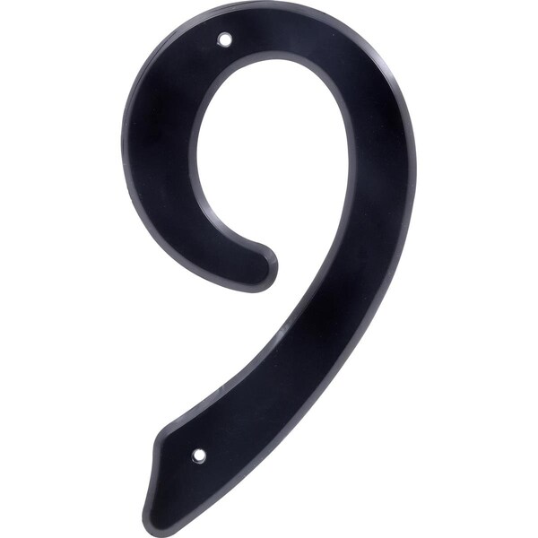 Ornatus Outdoors 4 in. Nail-On Black Plastic House Number 9  10 Piece - OR1360540