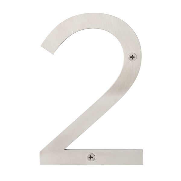 Sure-Loc Hardware Sure-Loc Hardware Stainless Steel House Number 6, No. 2, Satin Stainless - HNSS6-2 SS