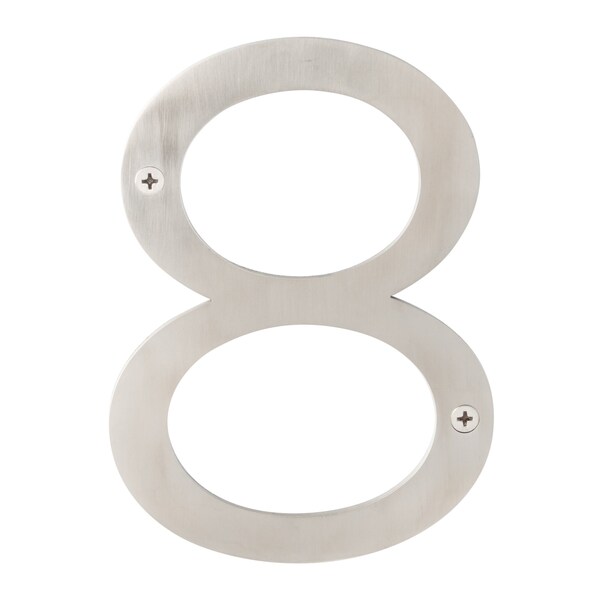 Sure-Loc Hardware Sure-Loc Hardware Stainless Steel House Number, 6, No. 8, Satin Stainless - HNSS6-8 SS