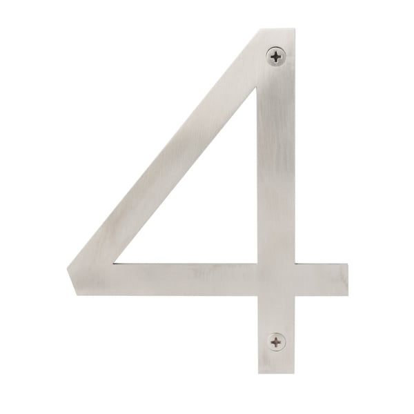 Sure-Loc Hardware Sure-Loc Hardware Stainless Steel House Number, 6, No. 4, Satin Stainless - HNSS6-4 SS