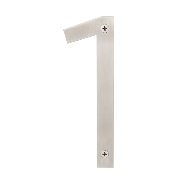 Sure-Loc Hardware Sure-Loc Hardware Stainless Steel House Number 6, No. 1, Satin Stainless - HNSS6-1 SS