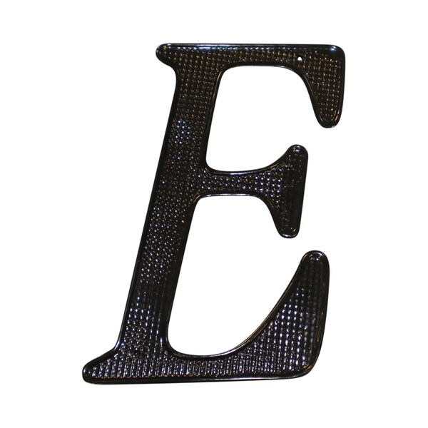 Pamex 4in Zinc Nail On House Letter E Matte Black Finish - DD0740EBL