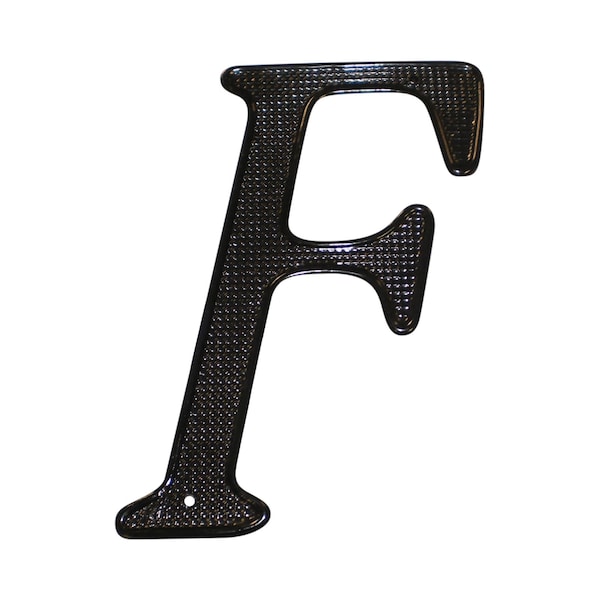 Pamex 4in Zinc Nail On House Letter F Matte Black Finish - DD0740FBL