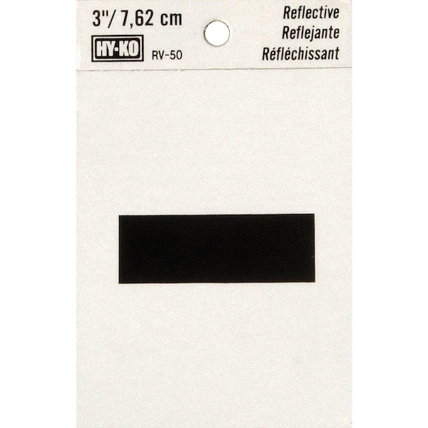 Hy-Ko 3 In. Vinyl Adhesive Symbol, Hyphen - RV-50/HY