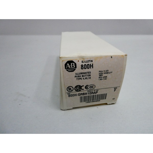 BOTÓN DE PULSO ROJO ILUMINADO 120V-CA - 800H-QRBH10RAP