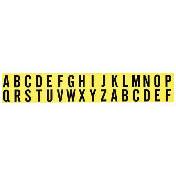 Brady Carded Letter Kit, A Thru Z, 3/4 In. H - 34238