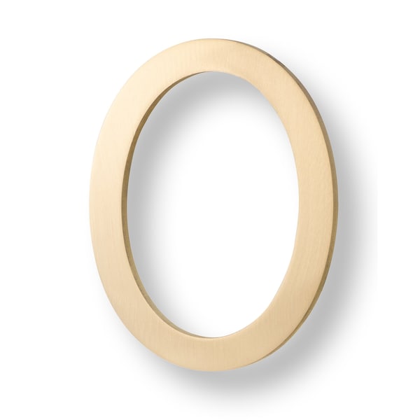 Sure-Loc Hardware Sure-Loc Hardware Floating House Number, 6, No. 0, Satin Brass - HNF6-0 SB