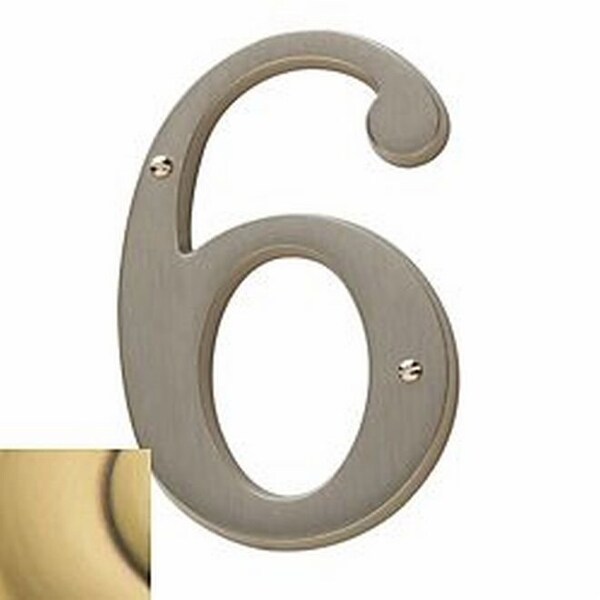 Baldwin Estate Satin Brass with Brown House Numbers - 90676.060.CD
