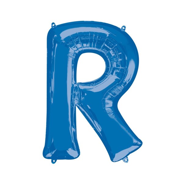 Anagram 32 in. Letter R Shape Foil Balloon Blue - 86464