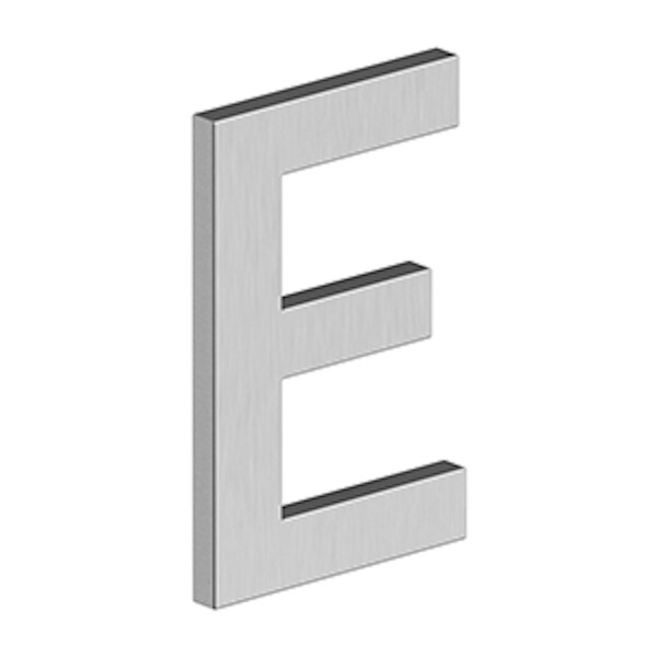 Deltana 4 Stainless Steel House Letter E with Risers Satin Stainless Steel Finish - RNBEU32D