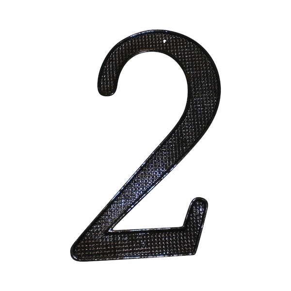 Pamex 4in Zinc Nail On House Number # 2 Matte Black Finish - DD07402BL