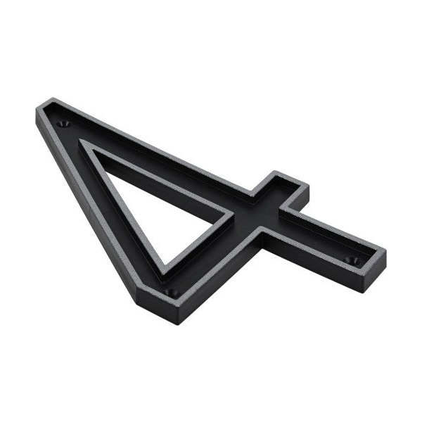 Hillman HILLMAN 6 in. Reflective Black Plastic Nail-On Number 4 1 pc - 844814