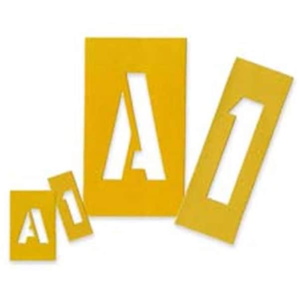 Chartpak Chartpak CHA01560 Painting Stencil Numbers-Letters- 3in.- Yellow - 1560