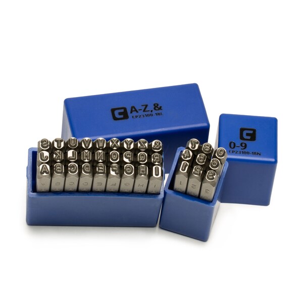 Capri Tools Professional 1/8 in Letter and Number Stamp Set, 36 pcs - CP23100-18LN