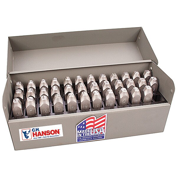C.H. Hanson Steel Stamps Set, 1/8 in., 27 pcs. - 29100