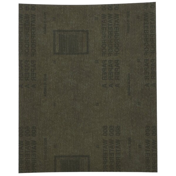 Norton Co 0 Sanding Sheet, 9 in L, 11 in W, 600A Grit, Ultra Fine, Aluminum Oxide Abrasive - 1223