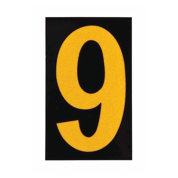 Brady Reflective Numbers And Letters, 9, PK25 - 5000-9