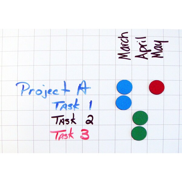 Mastervision MasterVision Magnetic Circle Color Coding Dot Magnets for Dry Erase White Boards, Pack of 20, 0.75" - FM1602