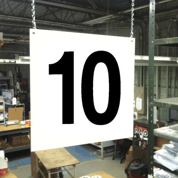 Stranco Hanging Aisle Sign, Legend 10 - HPS-FS1212-10