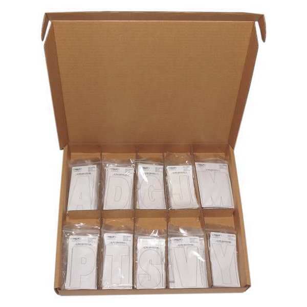 Hardline Products Letter Kit, A-Z, 3" White Vinyl, PK350 - 3SCWP-350